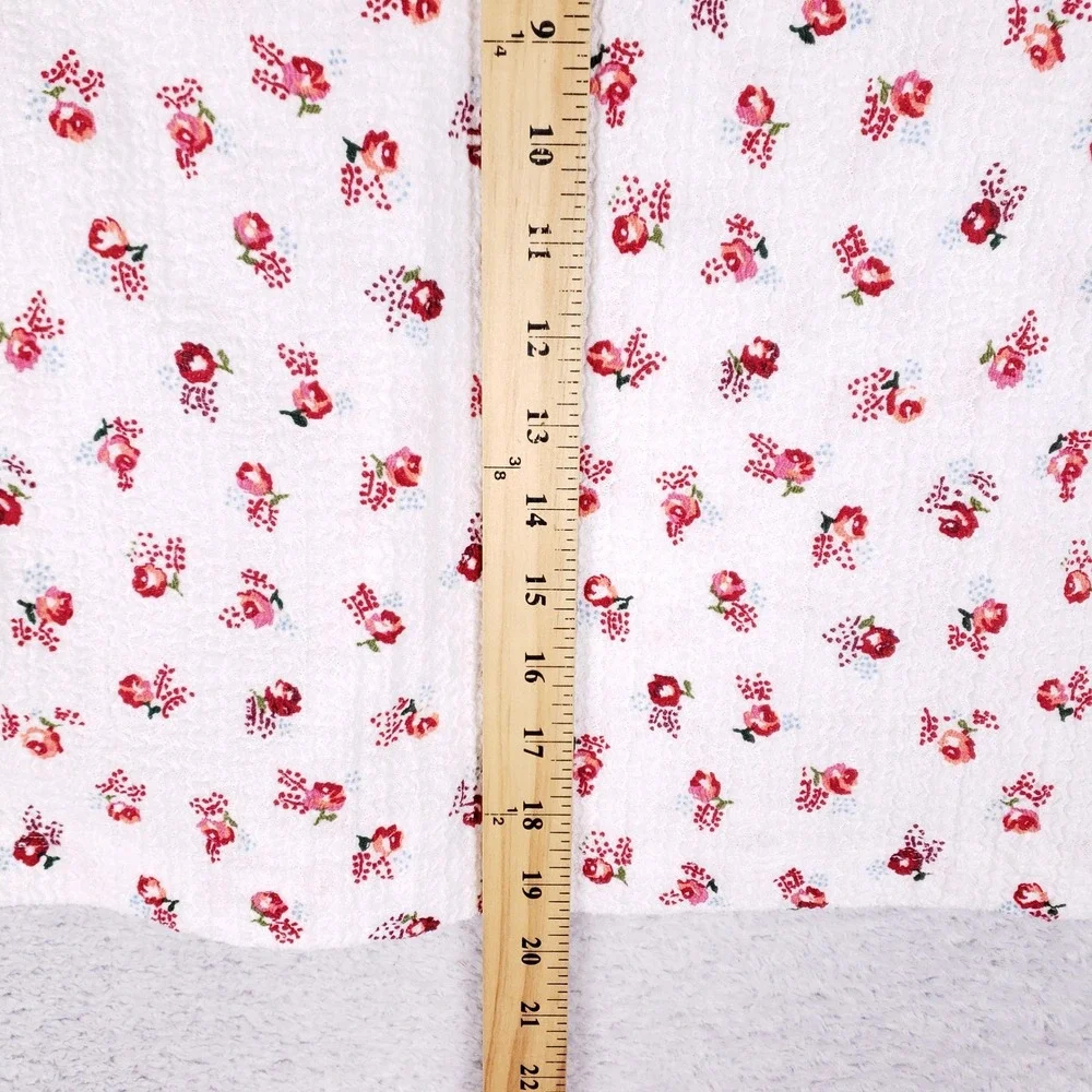 LOFT Blouse Womens Medium Square Neck Puff Sleeve Floral White Cottagecore‎ Boho